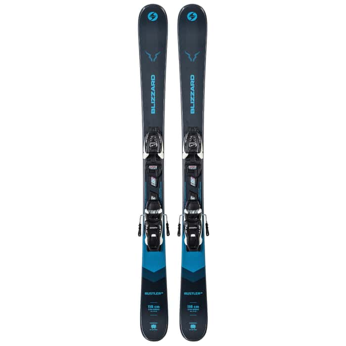 Blizzard Boys' Rustler Twin Jr Skis with Jr 4.5 WB Bindings '24