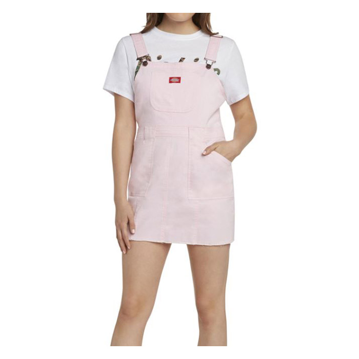 dickies pink overall dress