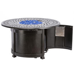 Alfresco Home Lisbon 44" Round Gas Fire Pit Chat Table with Burner