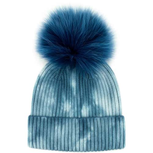 Mitchies Matchings Women's Tie Dye Faux Pom Beanie alt image view 0