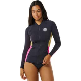 Rip Curl Women's Hibiscus Heat Splice UPF 50+ Long Sleeve Front Zip Surfsuit