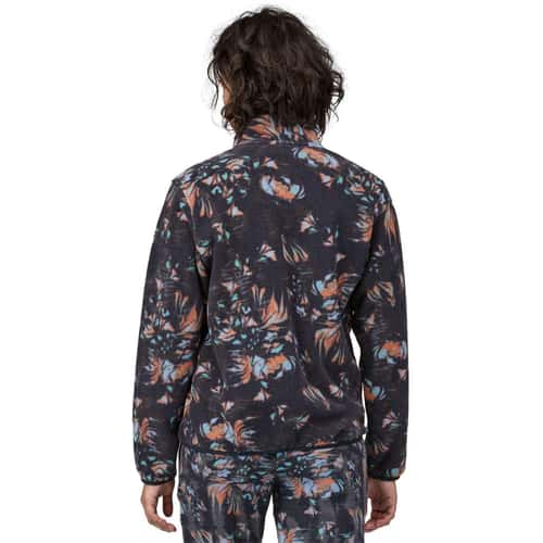 Patagonia Women s Lightweight Synchilla Snap T Pullover Swirl Floral Pitch Blue L