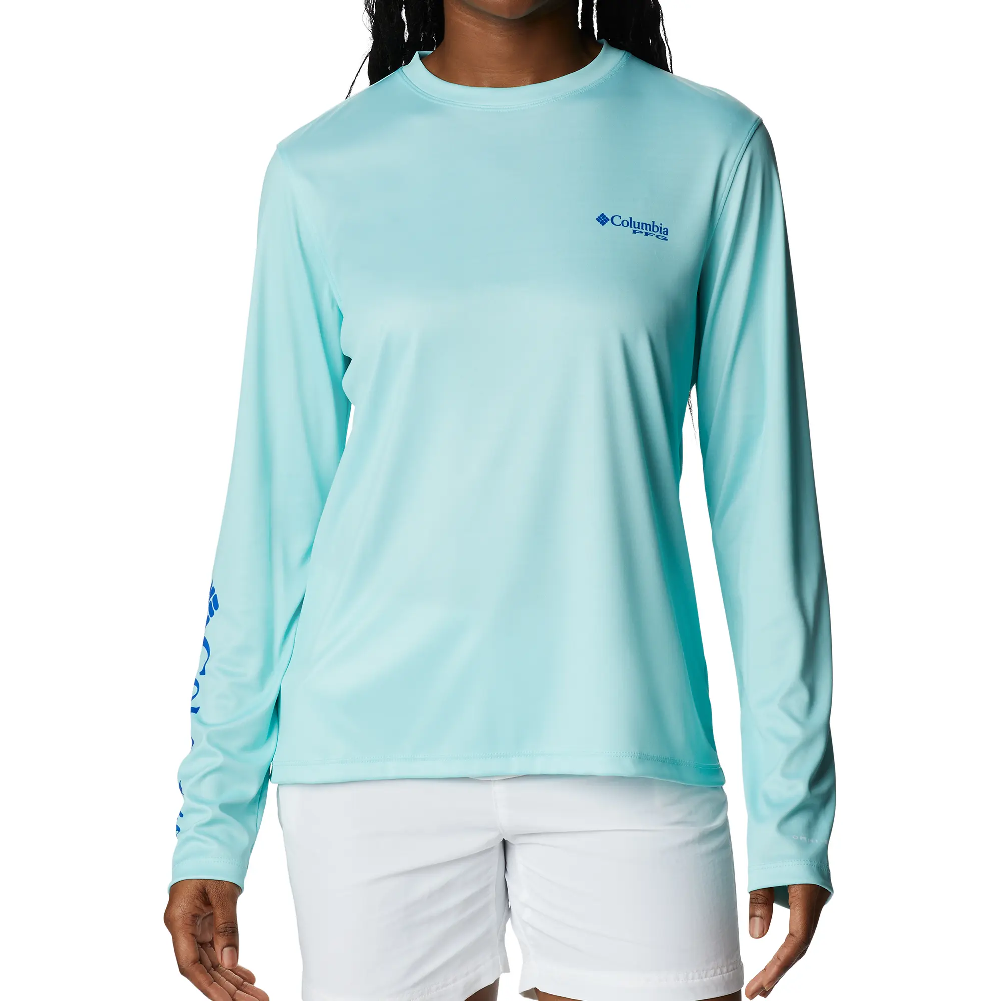 Columbia Tidal Tee II à manches longues pour femme, jaune printemps/logo Gulf Stream, XS