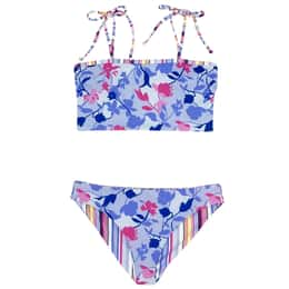 Splendid Girl's Floral Flury Reversible Tube Swim Set