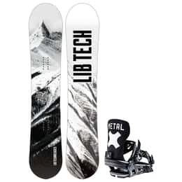 Lib Tech Men's Cold Brew Snowboard + Bent Metal Men's Axtion Snowboard Bindings Package '24