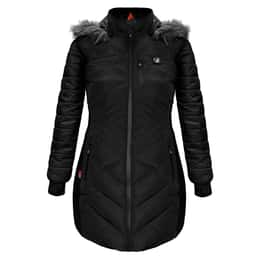 Actionheat Women's 5v Battery Heated Puffer Jacket with Fur Hood