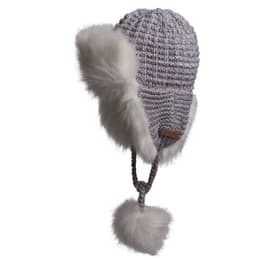 Women Ladies Winter Beanie Hat Wool Knitted with Small Crystals Large Fur Pom Pom Cap SKI Snowboard Hats MFAZ Morefaz Ltd 