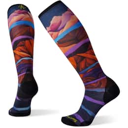 Smartwool Women's Ski Zero Cushion Mountain Print Over The Calf Socks