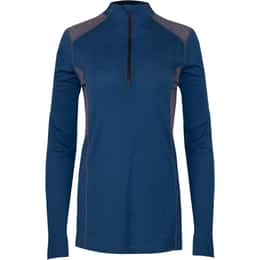 Hot Chillys Women's Clima-Wool Merino Zip-T Base Layer Top