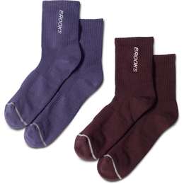 Brooks Reset Crew Socks 2-Pack