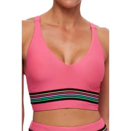 Next by Athena Malibu Shores Tropical Print V-Neck Sports Bra Swim