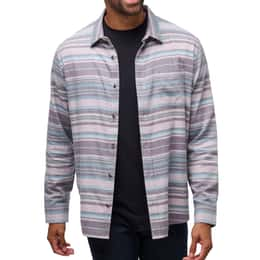 TravisMathew Men's Cloud Flannel Stripe Button Up Shirt