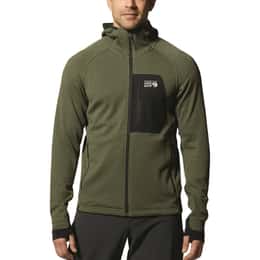 Mountain Hardwear Men's Polartec Power Grid Full Zip Hooded Jacket
