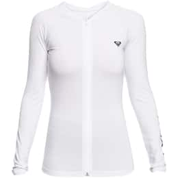 ROXY Women's New Essentials Long Sleeve Zip-Up Rashguard