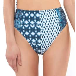 Jessica Simpson Women's Batik Babe High Waisted Swim Bottoms