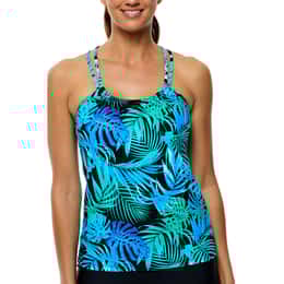 Next By Athena Women's Tahitian Garden Third Eye Tankini Swim Top
