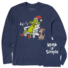 Life Is Good Men's Grinch And Max Adirondack Long Sleeve Crusher T Shirt