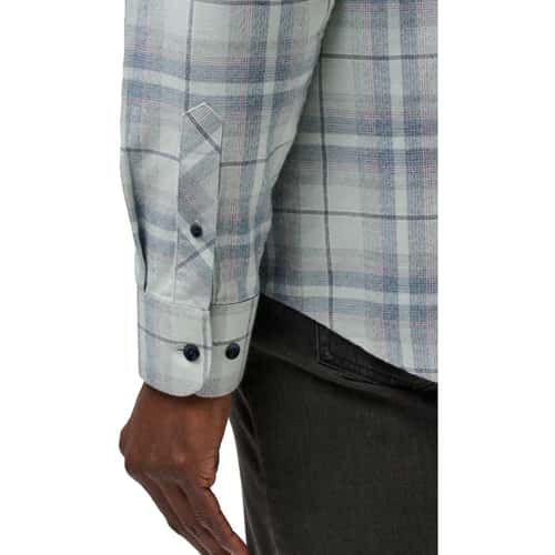 TravisMathew Men's Cloud Flannel Plaid Long Sleeve Button Up Shirt alt image view 3
