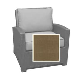 North Cape Cabo Club Chair Cushion - Canvas Taupe W/ Linen Canvas Welt