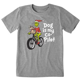 Life Is Good Boys' Grinch And Max Co-Pilot Bike Crusher T Shirt
