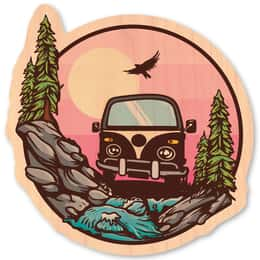 Dust City Wood Sticker Van Creek Nature Scene Wood Sticker