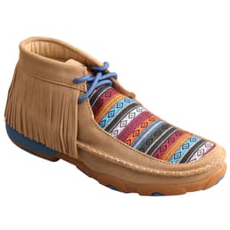 Twisted X Women's Chukka Driving Moc Casual Shoes Multi Fringe