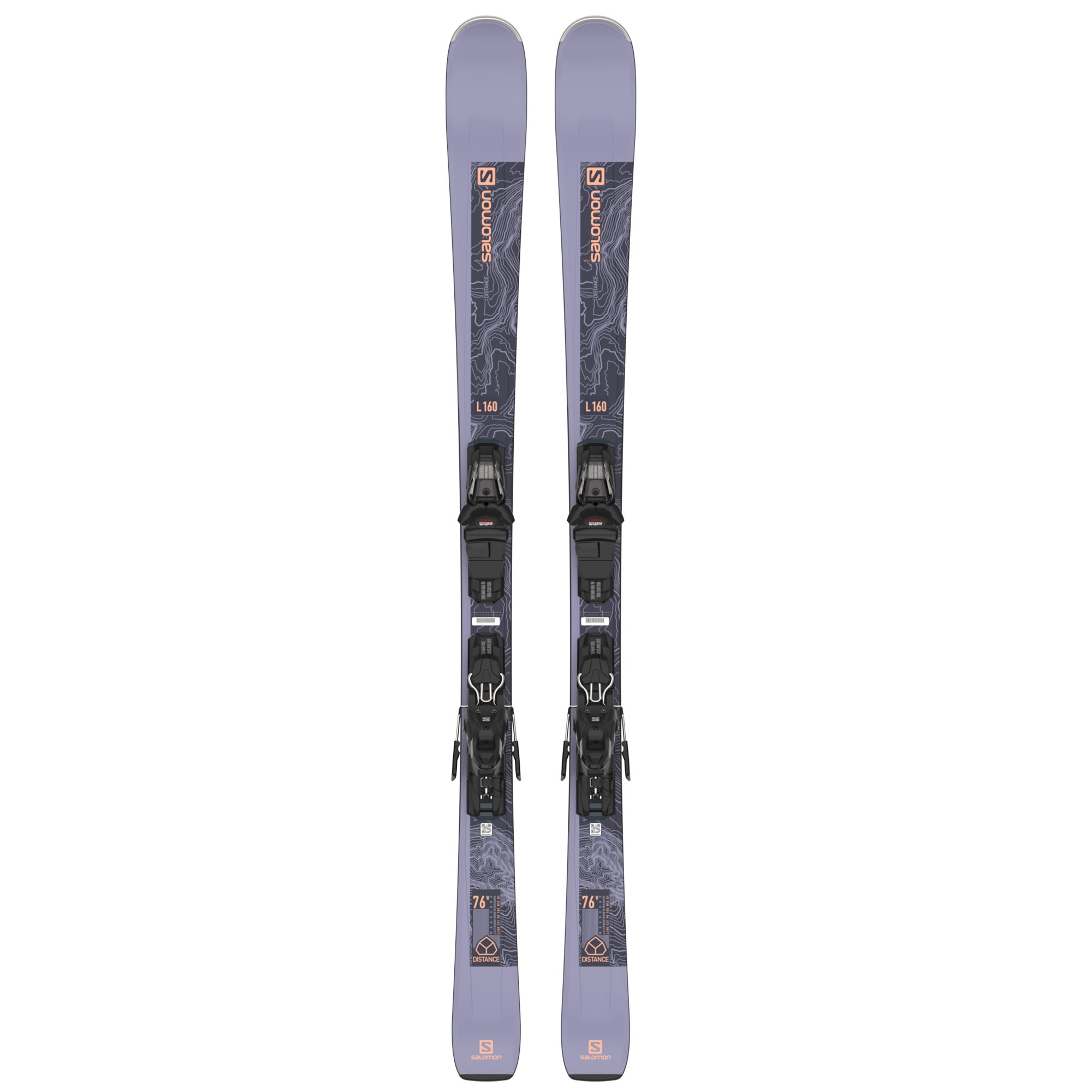 salomon distance ski 76+m10 Gw Alpine Skis Grey 130 Flex Index 2023 Salomon Distance 76 +