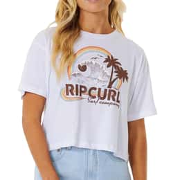 Rip Curl Women's Rainbow Waves Crop T Shirt