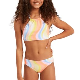 chaqlin Kids Swimsuits Donuts Print One Piece Swimwear UPF 50 Sun Protection Elastic Bathing Suit 