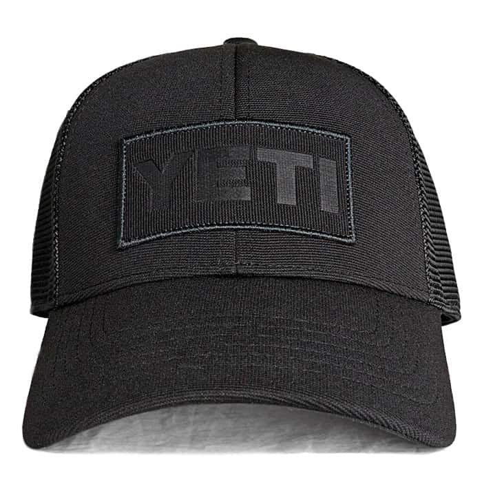 Yeti Men's Black On Black Patch Trucker Hat