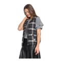Dylan Distressed Flannel Dk Olive Plaid w/ Black Hood