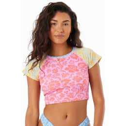 ROXY Women's Tapestry Patchwork Crop Rashguard