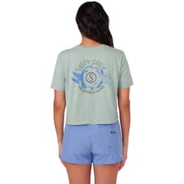 Salty Crew Women's Fin and Yang Crop Short Sleeve T Shirt