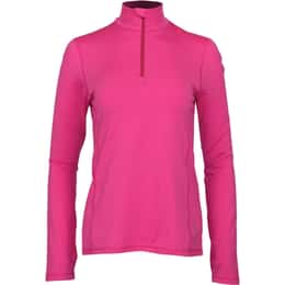 Hot Chillys Women's Micro-Elite Chamois Solid Zip Turtleneck Pullover