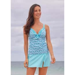 Cabana Life Women's Embroidered Tankini Top