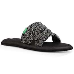 Sanuk Yoga Sling 3 Knit Slingback Sandals Black Size 10 - $29