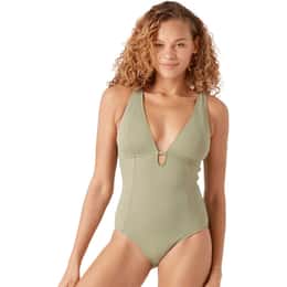 ROXY Women's Haleiwa Plunge One Piece Swimsuit