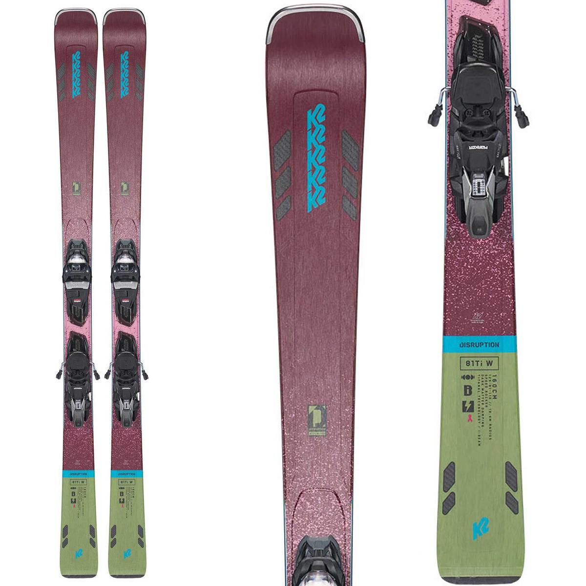 K2 Skis Womens Disruption 81Ti Skis with Marker ERC 11 TCx Light ...