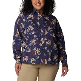Columbia Women's Silver Ridge Utility Patterned Long Sleeve Shirt - Plus