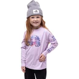 Ski Like A Girl Girls' Lavender gALEXy LS T Shirt