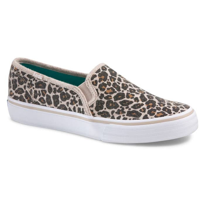 keds double decker mule leopard