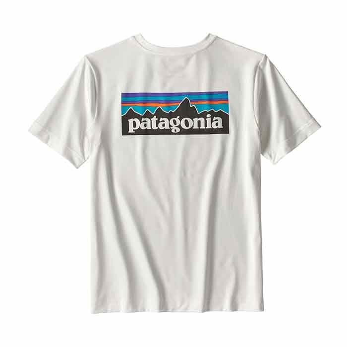 Patagonia Boys' Capilene Silkweight White Graphic Tee Rashguard - Sun ...