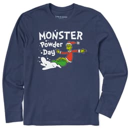 Life Is Good Men's Grinch Monster Powder Day Long Sleeve Crusher T Shirt