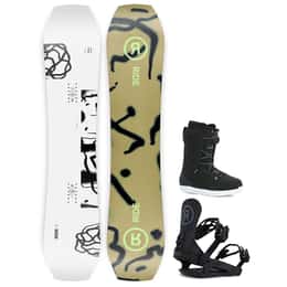 Ride TWINPIG Snowboard + CL-4 Snowboard Bindings + Sage Snowboard Boots Package '24