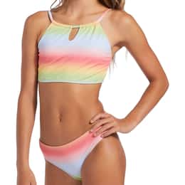 Billabong Girls' Rad Rainbow High Neck Swimsuit Set