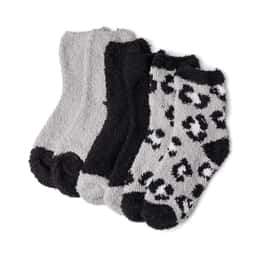 Badgley Mischka Women's 3 Pack Plush Fuzzy Socks