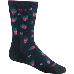 Wide Open Women's Strawberry Fields Cushioned Crew Socks