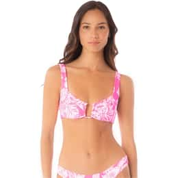 Maaji Women's Pink Blossom Dixie U Wire Bralette Bikini Top