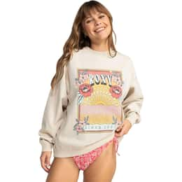 ROXY Women's Lineup Oversized Crew Neck Sweatshirt