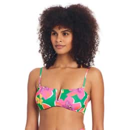 Sanctuary Women's Super Bloom V-Wire Bandeau Bikini Top